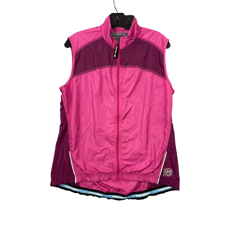 Novara Womens XL Pink Purple Cycling Vest Mesh Back Wind Resistant